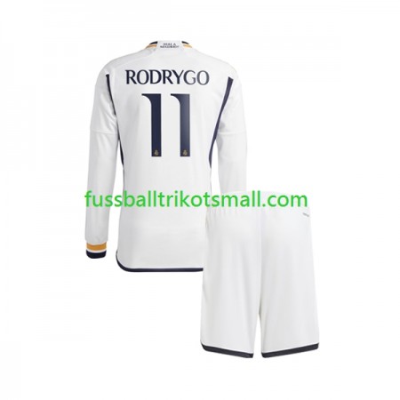 Fußballtrikots Real Madrid Rodrygo Goes 11 Kinder 2023-2024 Langarm Heimtrikotsatz kaufen